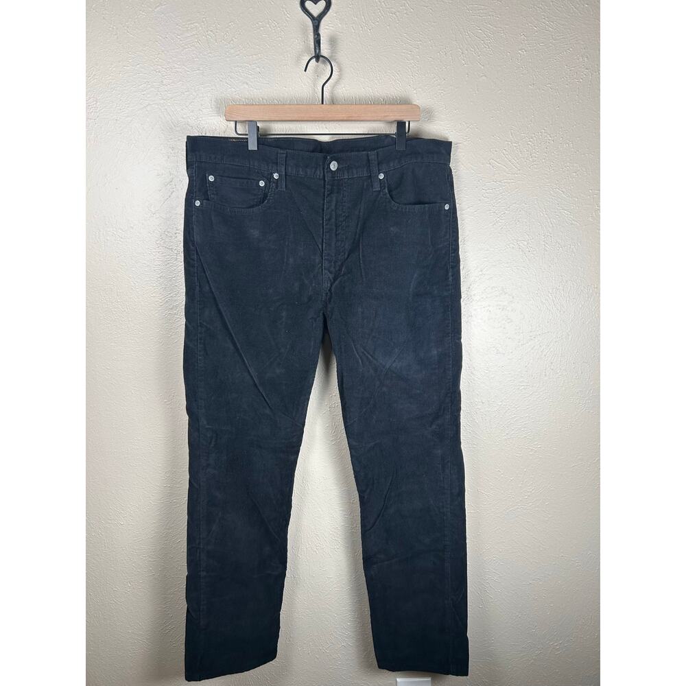Levi’s 502 Corduroy Jeans Size 38x32 Black Straight Leg Classic Casual Pants